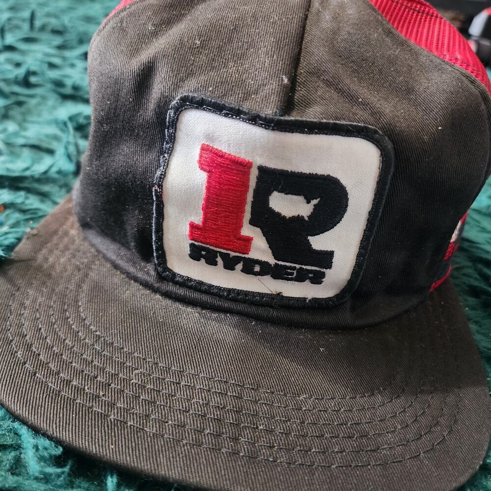 Vintage Ryder Truck Rental Snapback Hat Made in USA Trucker Cap